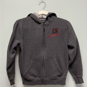 O’Neill Boys Grey Hooded Zip-Up Jacket Size Medium